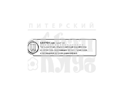 Штамп от ПСК- "Ц - Цветок" (Алфавіт)