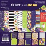 Набір двостороннього паперу Scrapmir - Ticket to the Moon (ENG), 30x30см, 10 шт.