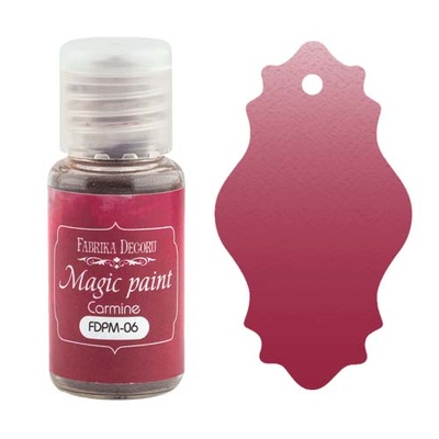 Суха фарба Magic paint - Фабрика Декору - Карміновий, 15мл