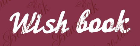 Чіпборд від Вензелик - Напис "Wish book", розмір: 33x160 мм