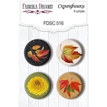 Скрап-фішки набір 4шт. Autumn botanical diary 516, ТМ Фабрика Декору.