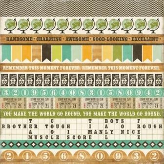 Аркуш скрап-паперу від Echo Park - Border Strips, This & That Charming, 30x30см