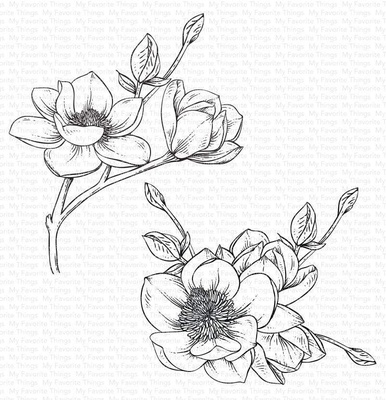 Гумовий штамп My Favorite Things - BG Magnolia Blossoms, 2 шт.