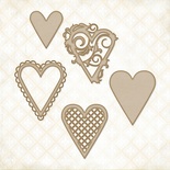 Чіпборд Blue Fern StudiOs-Heart Set