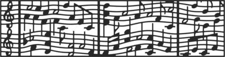 Ніж для вирубки від Cheery Lynn Designs - Musical Staff Mesh Border