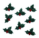 Набір декоративних ґудзиків Dress It Up - Glitter Holly