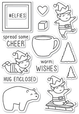Штампи від Memory Box - Playtime Elves clear stamp set