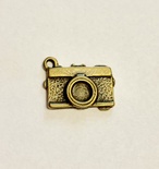 Металева прикраса "фотоапарат", антична бронза, 18x11м, 1 шт.