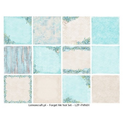Набір скрап-паперу LemonCraft - Forget Me Not, 30.5x30.5, двосторонній
