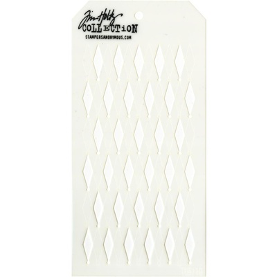 Маска Tim Holtz - Stampers Annon LayeRed Stencil 4.125"X8.5" - Shifter Diamonds