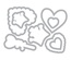 Ніж для вирубки і штампи Sizzix - Framelits Die Set w/Stamps - Princess, 8 шт.