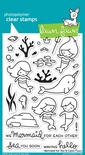 Штампи і ножі від Lawn Fawn - Mermaid for You, 27 шт. + 19 шт.