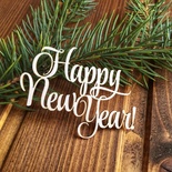 Чіпборд від Вензелик - Напис "Happy New Year"