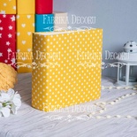 Заготовка для альбому в м'якій обкладинці Горошок на жовтому, TM Fabrika Decoru