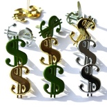 Набір брадсів Eyelet Outlet - Dollar Sign Brads, 12