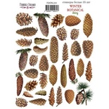 Набір наліпок (стікерів) 35шт. Winter botanical diary 231, ТМ Фабрика Декору
