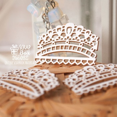 Чіпборд ScrapBox — Елемент Мереживо Hw-092, 3 шт