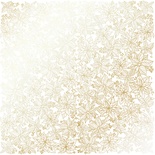 Аркуш одностороннього паперу з фольгуванням Golden Poinsettia White, ТМ Fabrika Decoru