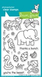 Штампи і ножі від Lawn Fawn - Critters in the Jungle, 17 шт. +