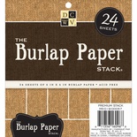 Набір кардстоку DCWV Burlap, 15x15см, 24 аркуші, з мішковиною