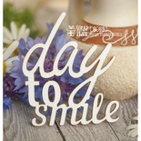 Чіпборд ScrapBox — напис Day to smile Hi-169