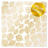 Аркуш кальки (велум) з фольгуванням Golden Leaves, ТМ Фабрика Декору
