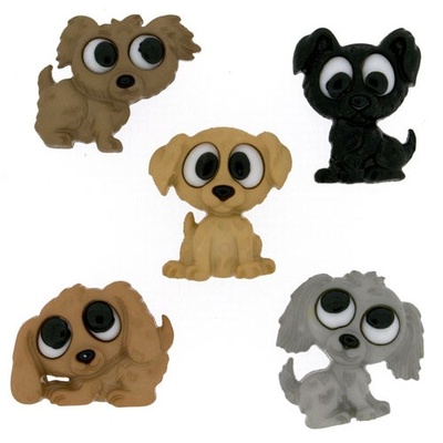 Набір декоративних ґудзиків Dress It Up - Playful Puppies