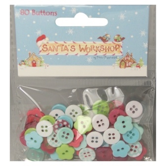 Набір ґудзиків пластикових від Helz Cuppleditch - Santa’s Workshop