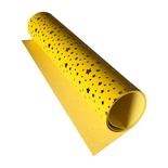 Відріз екошкіри з тисненням золотою фольгою Golden Stars Stars Yellow, 50см х 25см, ТМ Фабрика Декору
