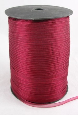 Стрічка з Бавовна Dark Red, 6мм, колір темно-червоний, 5 м