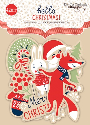 Набір висічок для скрапбукінгу від Scrapmir - Hello Christmas, 42 шт.