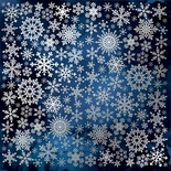 Аркуш одностороннього паперу з фольгуванням Silver Snowflakes Night garden, ТМ Fabrika Decoru