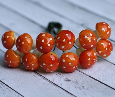 Грибочки від ScrapBerryʼs, колір помаранчевий, 12 шт