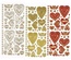 Набір наліпок - висічок HOTP - Mix 'ems Hearts, Tri Color 3 аркуші, розмір 10x23 см, 105шт.
