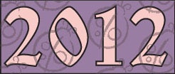 Чіпборд напис "2012", №1.