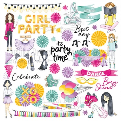 Аркуш для вирізання Party Girl, ТМ Фабрика Декору