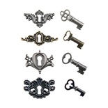 Набір металевих прикрас Tim Holtz - Ideaology Locket Keys