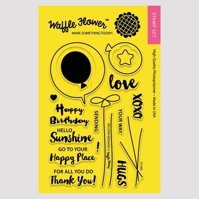 Ножі (310070) + Штампи (271065) Waffle Flower - Balloon Messages Die
