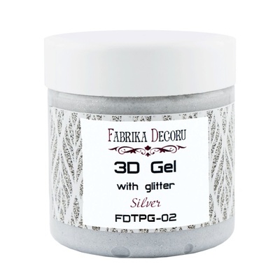 3-Д гель з глітером Silver, ТМ Фабрика Декору