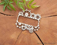 Чіпборд від WOODchic - Рамка "Стімпанк з шестернями", 8x7.2см