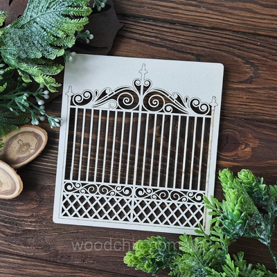 Чіпборд Ворота ковані від WOODchic, 16x15см