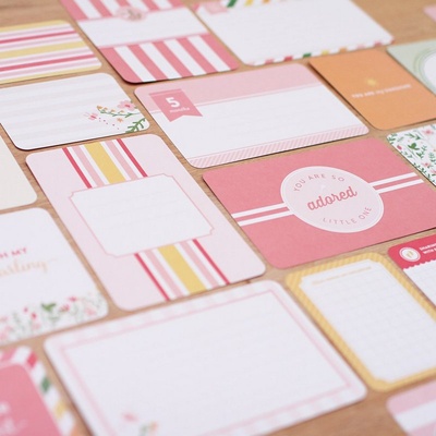 Набір карток Project Life by Becky Higgins - Core Kit - Baby Girl, 616 штук