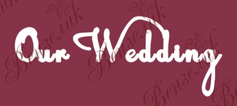 Чіпборд від Вензелик - Напис "Our wedding", розмір: 80x205 мм