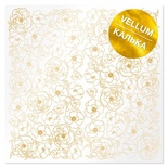 Аркуш кальки (велум) з фольгуванням Golden Pion, ТМ Фабрика Декору
