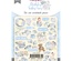 Набір висічок для скрапбукінгу, колекція Shabby baby boy Redesign, 55шт., ТМ Фабрика Декору