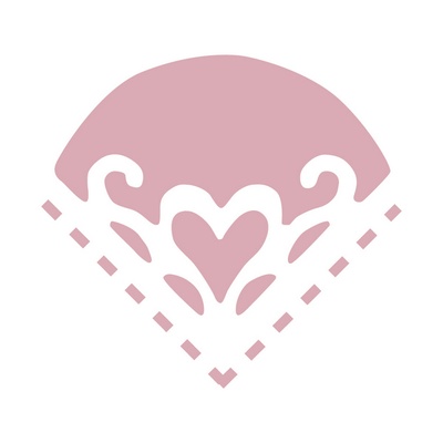 Дірокол кутовий 2.5см Heart, TM dpCraft (Dalprint)