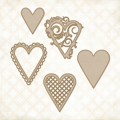 Чіпборд Blue Fern StudiOs-Heart Set