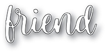 Ніж для вирубки від Poppystamps - Friend Folksy Script