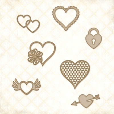 Чіпборд Blue Fern StudiOs-Eclectic Hearts