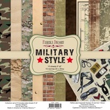 Набір скрап-паперу Military style 20x20см, ТМ Фабрика Декору
